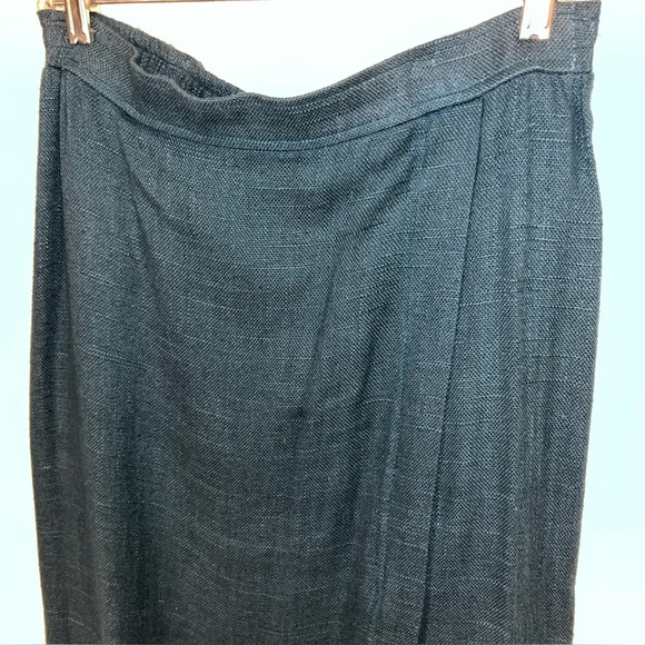 Vintage Coldwater Creek Linen Rayon Maxi Skirt Teal Size Large - Picture 9 of 9